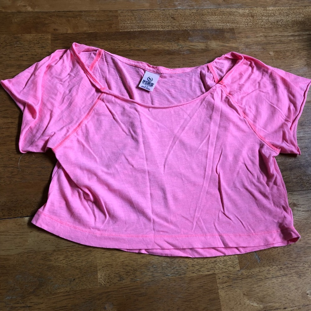 Pink crop top lightweight very nice cute Sz Small